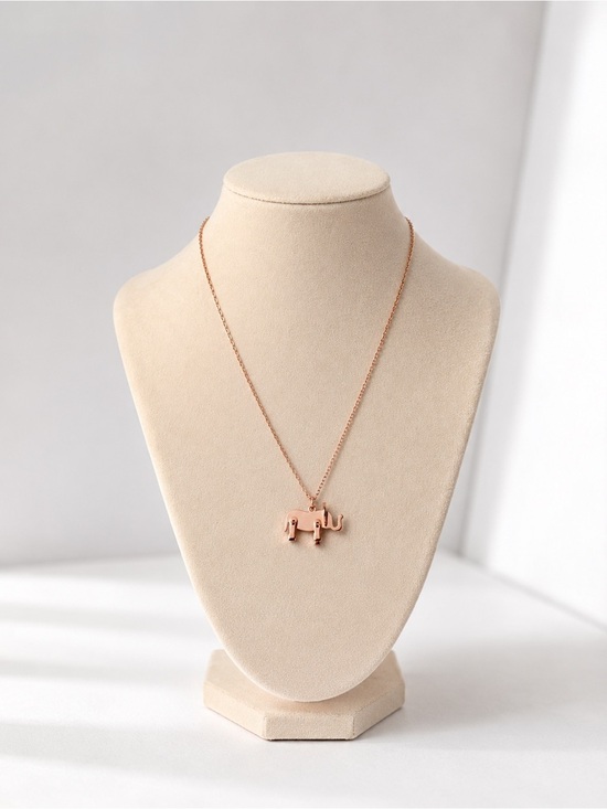 Unbranded Jewelry - Gold Elephant Pendant Necklace Stainless Steel Lucky Charm Minimalist Gift